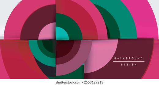 Target circle geometric abstract shapes. Vector Illustration For Wallpaper, Banner, Background, Card, Book Illustration, landing page