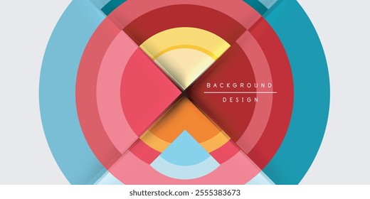 Target circle geometric abstract shapes. Vector Illustration For Wallpaper, Banner, Background, Card, Book Illustration, landing page