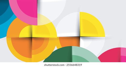 Target circle geometric abstract shapes. Vector Illustration For Wallpaper, Banner, Background, Card, Book Illustration, landing page