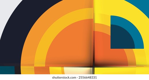 Target circle geometric abstract shapes. Vector Illustration For Wallpaper, Banner, Background, Card, Book Illustration, landing page