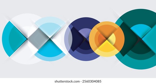 Target circle geometric abstract shapes. Vector Illustration For Wallpaper, Banner, Background, Card, Book Illustration, landing page