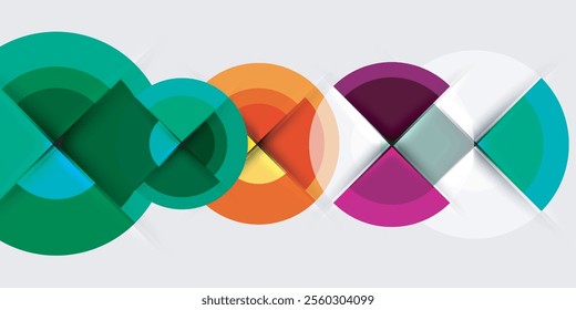 Target circle geometric abstract shapes. Vector Illustration For Wallpaper, Banner, Background, Card, Book Illustration, landing page