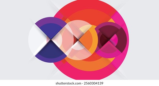 Target circle geometric abstract shapes. Vector Illustration For Wallpaper, Banner, Background, Card, Book Illustration, landing page