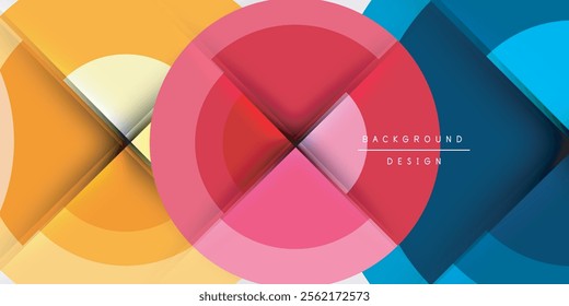 Target circle geometric abstract shapes. Vector Illustration For Wallpaper, Banner, Background, Card, Book Illustration, landing page