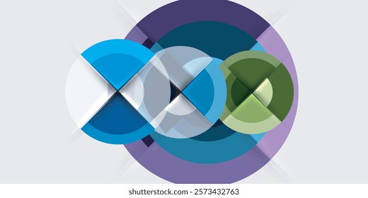 Target circle geometric abstract shapes. Vector Illustration For Wallpaper, Banner, Background, Card, Book Illustration, landing page