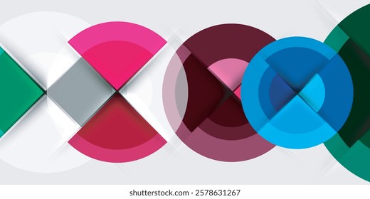 Target circle geometric abstract shapes. Vector Illustration For Wallpaper, Banner, Background, Card, Book Illustration, landing page