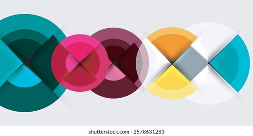 Target circle geometric abstract shapes. Vector Illustration For Wallpaper, Banner, Background, Card, Book Illustration, landing page