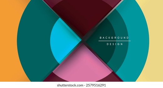 Target circle geometric abstract shapes. Vector Illustration For Wallpaper, Banner, Background, Card, Book Illustration, landing page