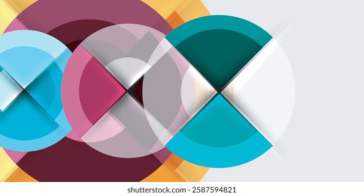Target circle geometric abstract shapes. Vector Illustration For Wallpaper, Banner, Background, Card, Book Illustration, landing page