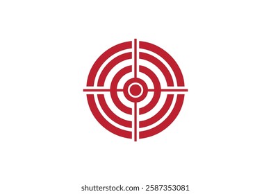 target circle icon vector silhouette isolated in white background