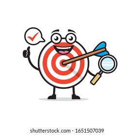 Target circle mascot character design