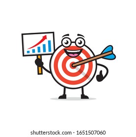 Target circle mascot character design