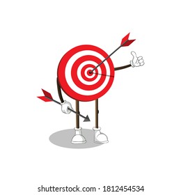 Target circle mascot character design