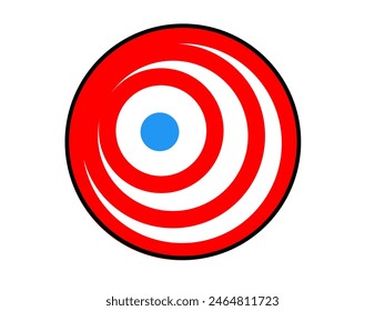 target circle, red color that is dizzying to look at