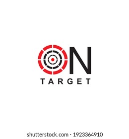 Target circle shape logo design vector template