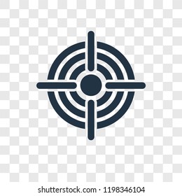 Target with Circle vector icon isolated on transparent background, Target with Circle transparency logo concept
