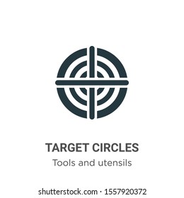 Target circles vector icon on white background. Flat vector target circles icon symbol sign from modern tools and utensils collection for mobile concept and web apps design.