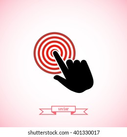 Target, Click, Hand Icon