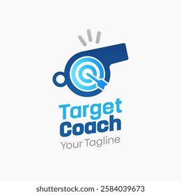 Target Coach Logo Design Template. Good for Business, Agency, Community and Organization