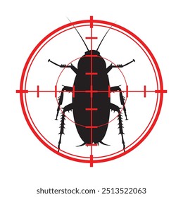 target cockroach symbol vector design illustration