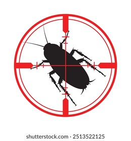 target cockroach symbol vector design illustration