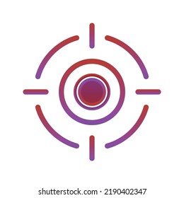elemento icono de plantilla de diseño de gradiente de logotipo de moneda de destino
