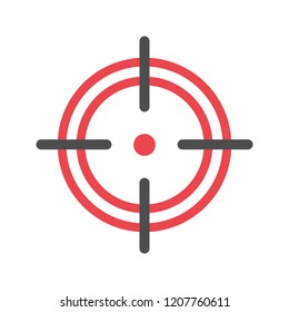 Target color vector icon. Flat design
