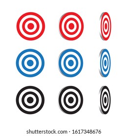 target, color vector illustration, white background
