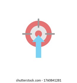 Target colored icon. Simple colored element illustration. Target concept symbol design from Business strategy set. Can be used for web and mobile