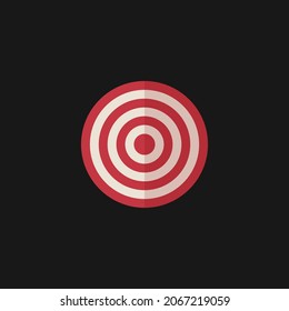Target colorful flat vector illustration. Goal achievement abstract concept vector illustration. Cute vector illustration.