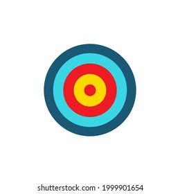 Target colorful icon. Goal symbol. Marketing or business aim. Vector illustration isolated on white