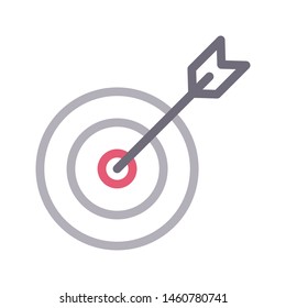 target colour line vector icon