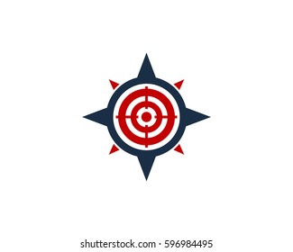 Target Compass Logo Design Element