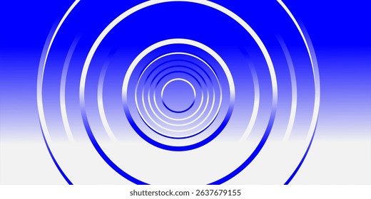 Target. Concentric round striped pattern. Toned blue graphic design featuring centered asymmetrical geometrical structure with several sectors or segments. Abstract circular background in dark shades.