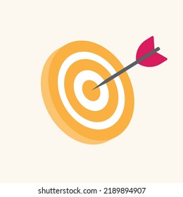 Target concept dart and dartboard icon or symbol
