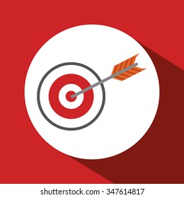 target concept over circle design, vector illustration 10 eps graphic.