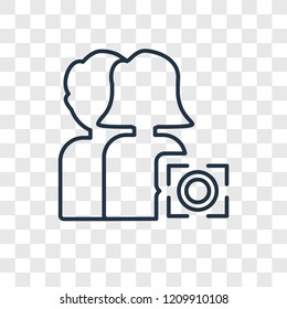 Target concept vector linear icon isolated on transparent background, Target concept transparency concept in outline style