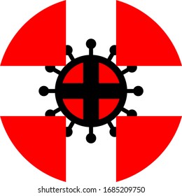 Target corona. Modern flat style