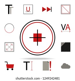 target cross icon. text editor icons universal set for web and mobile