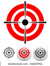 Target, crosshair icon with several variations