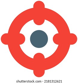 Target crosshair mark indication for aiming and shooting sports