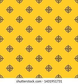 Target Crosshair Pattern Seamless Vector Repeat Geometric Yellow For Any Design