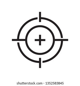 Target, Crosshairs, Binoculars, Bullseye Icon Vector