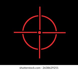 Target crosshairs icon vector for focus, accuracy, aim, precision.