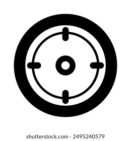 Icono de cursor de destino ilustrado en el fondo