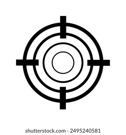 Target cursor icon illustrated on background