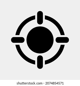 Target cursor icon vector illustration in solid style, use for website mobile app presentation