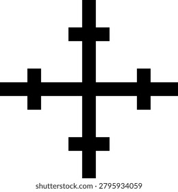 Target cursor vector icon. Viewfinder crossline black sign. Computer mouse goal bullseye, focus, crosshair linear symbol. Cross aiming mark. UI UX interface design element