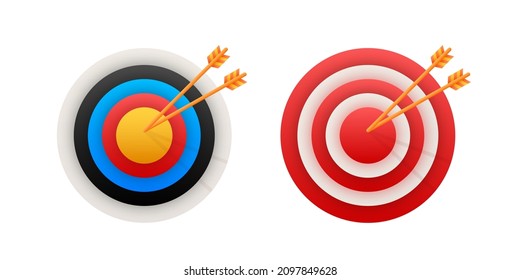 Target customer with an arrow flat icon concept market goal vector picture image. Concept target market, audience, group, consumer.