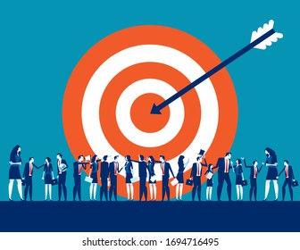 Target Customer Business For Marketing. People Crowd Concept